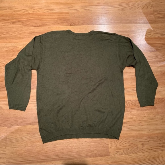 Olive Green Crew Sweater - Picture 3 of 3